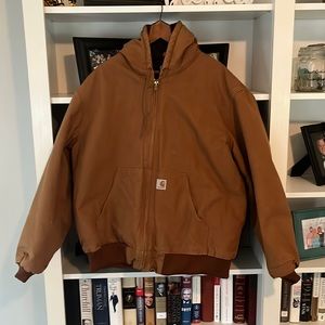 Carhart canvas zip up hoodie